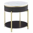 Furniture of America Timi Glam Wood 3-Piece Coffee Table Set in Dark Walnut