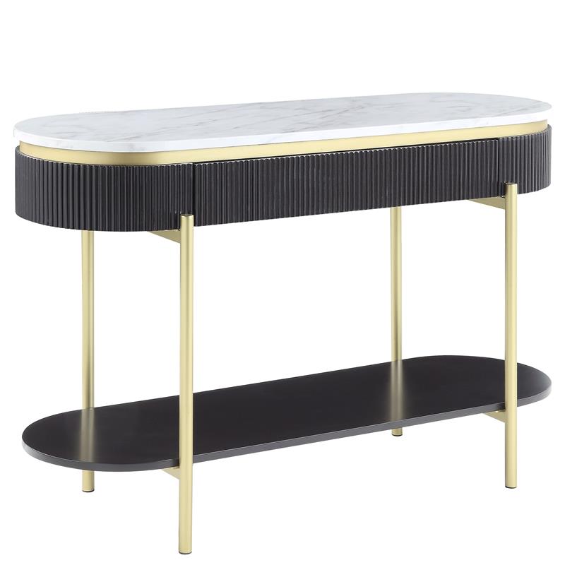 Furniture of America Timi Glam Wood 3-Piece Coffee Table Set in Dark Walnut