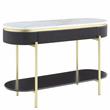 Furniture of America Timi Glam Wood 3-Piece Coffee Table Set in Dark Walnut