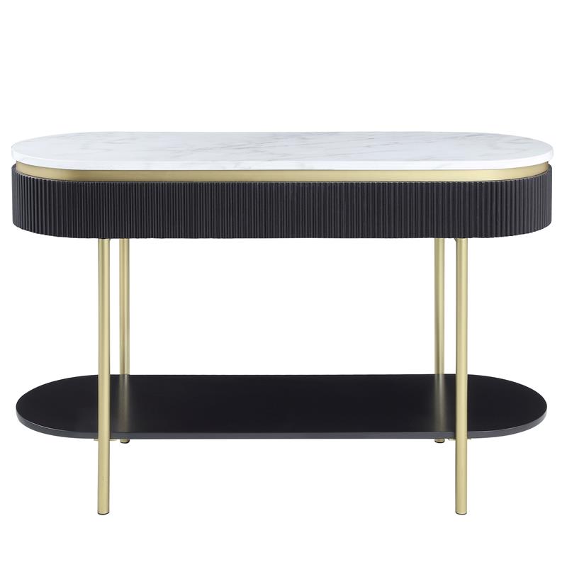 Furniture of America Timi Glam Wood 3-Piece Coffee Table Set in Dark Walnut