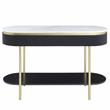 Furniture of America Timi Glam Wood 3-Piece Coffee Table Set in Dark Walnut
