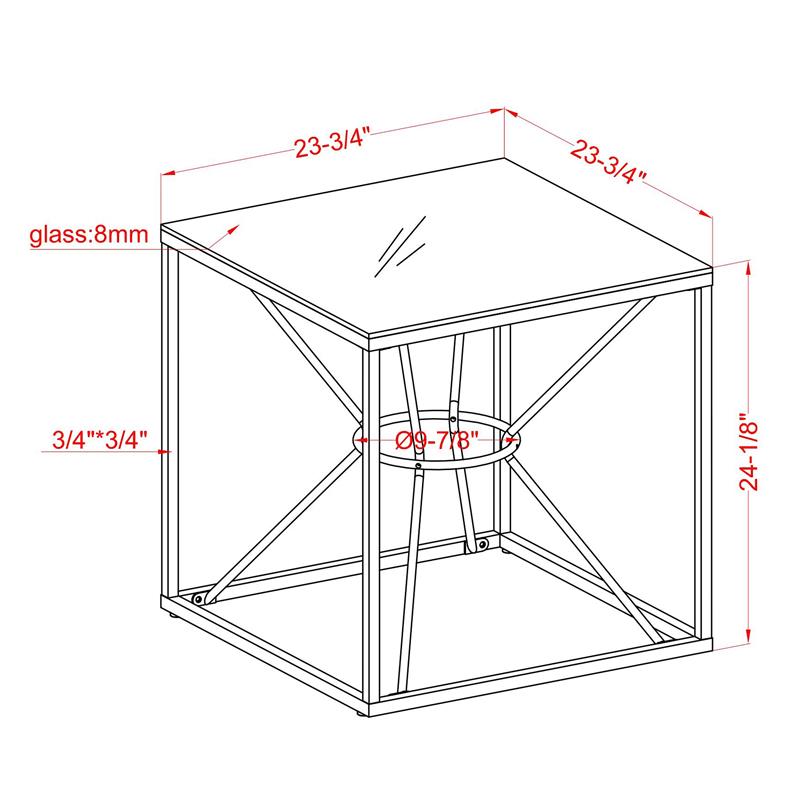 Furniture of America Cevelle Contemporary Metal 2-Piece Coffee Table Set in Gold
