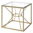 Furniture of America Cevelle Contemporary Metal 2-Piece Coffee Table Set in Gold