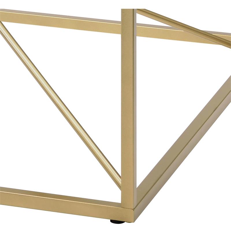 Furniture of America Cevelle Contemporary Metal 2-Piece Coffee Table Set in Gold