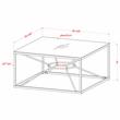 Furniture of America Cevelle Contemporary Metal 2-Piece Coffee Table Set in Gold