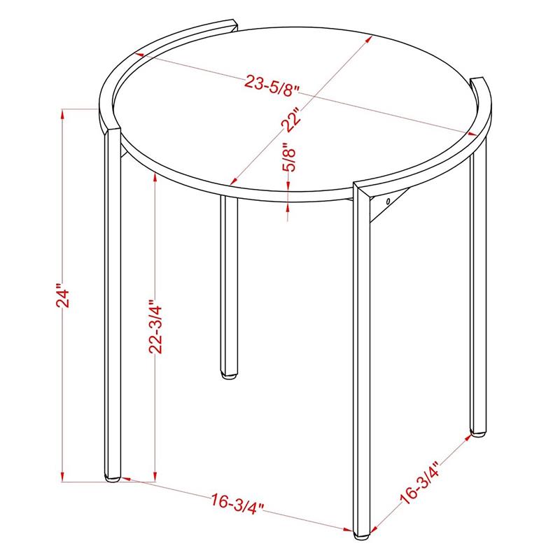 Furniture of America Mordicai Metal 2-Piece Coffee Table Set in Light Gray