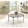 Furniture of America Mordicai Metal 3-Piece Coffee Table Set in Light Gray