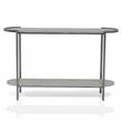 Furniture of America Mordicai Metal 3-Piece Coffee Table Set in Light Gray