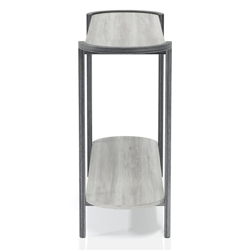 Furniture of America Mordicai Metal 3-Piece Coffee Table Set in Light Gray