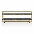 Furniture of America Meliman Metal 3-Piece Coffee Table Set in Gold and Black