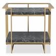 Furniture of America Meliman Metal 3-Piece Coffee Table Set in Gold and Black