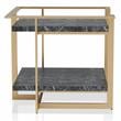 Furniture of America Meliman Metal 3-Piece Coffee Table Set in Gold and Black