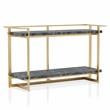 Furniture of America Meliman Metal 3-Piece Coffee Table Set in Gold and Black
