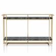 Furniture of America Meliman Metal 3-Piece Coffee Table Set in Gold and Black