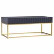Furniture of America Giffore Metal 2-Piece Coffee Table Set in Antique Blue