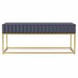 Furniture of America Giffore Metal 2-Piece Coffee Table Set in Antique Blue