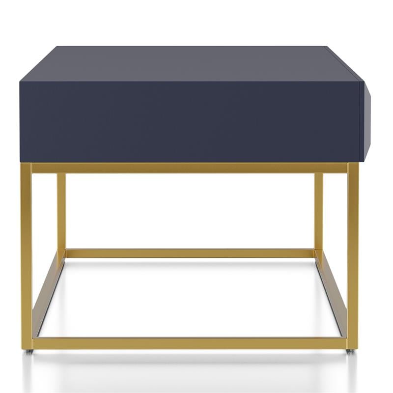 Furniture of America Giffore Metal 2-Piece Coffee Table Set in Antique Blue