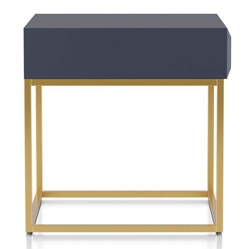 Furniture of America Giffore Metal 2-Piece Coffee Table Set in Antique Blue