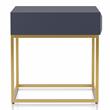 Furniture of America Giffore Metal 2-Piece Coffee Table Set in Antique Blue