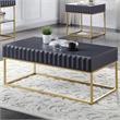 Furniture of America Giffore Metal 2-Piece Coffee Table Set in Antique Blue