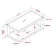 Furniture of America Carmina Metal 2-Piece Coffee Table Set in Sand Black