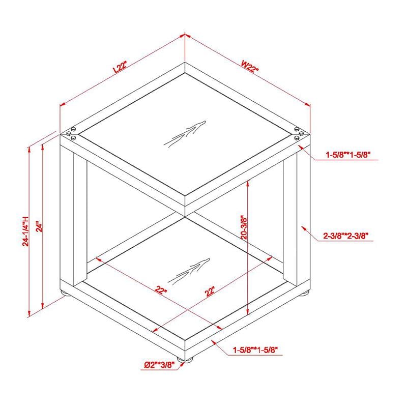 Furniture of America Carmina Metal 2-Piece Coffee Table Set in Sand Black