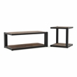 Furniture of America Carmina Metal 2-Piece Coffee Table Set in Sand Black