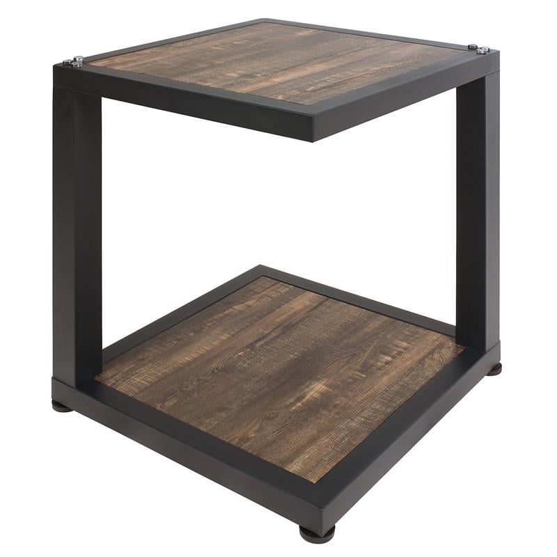 Furniture of America Carmina Metal 2-Piece Coffee Table Set in Sand Black