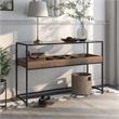 Furniture of America Jeska Rustic Metal Sofa Table with Storage in Matte Black