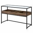 Furniture of America Jeska Rustic Metal Sofa Table with Storage in Matte Black