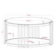 Furniture of America Kual Contemporary Metal 2-Piece Coffee Table Set in Brass