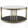 Furniture of America Kual Contemporary Metal 2-Piece Coffee Table Set in Brass