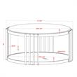 Furniture of America Kual Contemporary Metal 3-Piece Coffee Table Set in Brass
