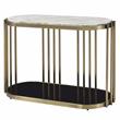 Furniture of America Kual Contemporary Metal 3-Piece Coffee Table Set in Brass