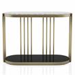 Furniture of America Kual Contemporary Metal 3-Piece Coffee Table Set in Brass