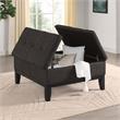 Furniture of America Fernee Transitional Fabric Storage Ottoman in Gray