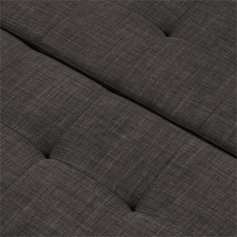 Furniture of America Fernee Transitional Fabric Storage Ottoman in Gray