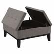 Furniture of America Fernee Transitional Fabric Storage Ottoman in Light Gray