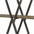 Furniture of America Edz Rustic Metal 5-Shelf Bookcase in Oak and Gun Metal