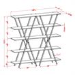 Furniture of America Edz Rustic Metal 5-Shelf Bookcase in Oak and Gun Metal