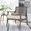Furniture of America Averill Wood Cushioned Accent Chair in Gray Wash