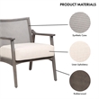 Furniture of America Averill Wood Cushioned Accent Chair in Gray Wash