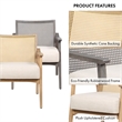 Furniture of America Averill Wood Cushioned Accent Chair in Gray Wash