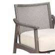 Furniture of America Averill Wood Cushioned Accent Chair in Gray Wash