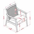 Furniture of America Averill Wood Cushioned Accent Chair in Gray Wash