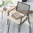 Furniture of America Averill Wood Cushioned Accent Chair in Gray Wash