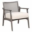 Furniture of America Averill Wood Cushioned Accent Chair in Gray Wash