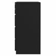 Furniture of America Lita Contemporary Wood 5-Drawer Vanity Chest in Black