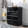 Furniture of America Lita Contemporary Wood 5-Drawer Vanity Chest in Black