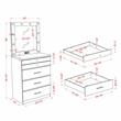 Furniture of America Lita Contemporary Wood 5-Drawer Vanity Chest in Black